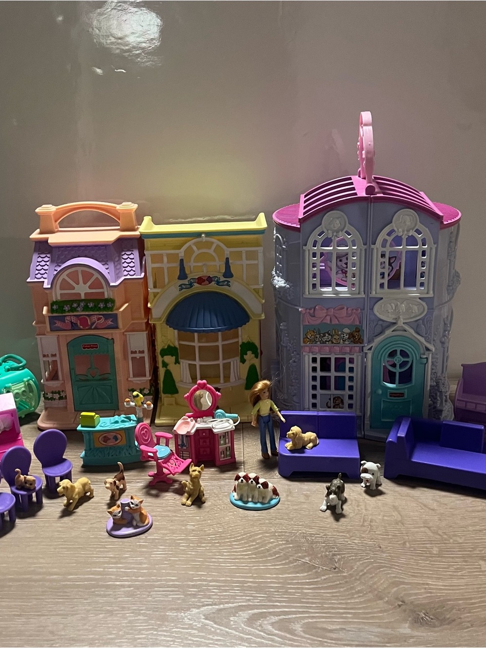 Fisher price loving family sweet streets bundle lot doll ACCESSORY beauty pet